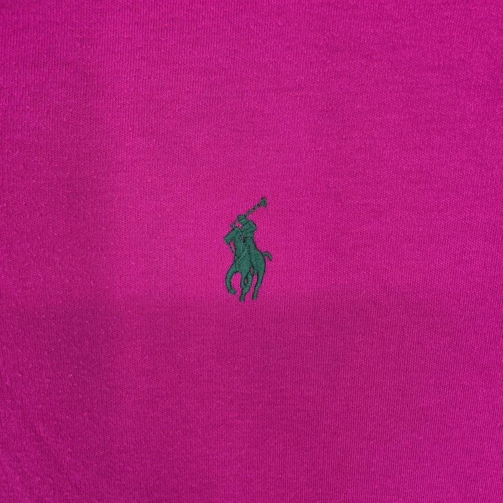 Vintage Polo Ralph Lauren Mens Large Pink Magen Pony Short Sleeve Polo Shirt 90s